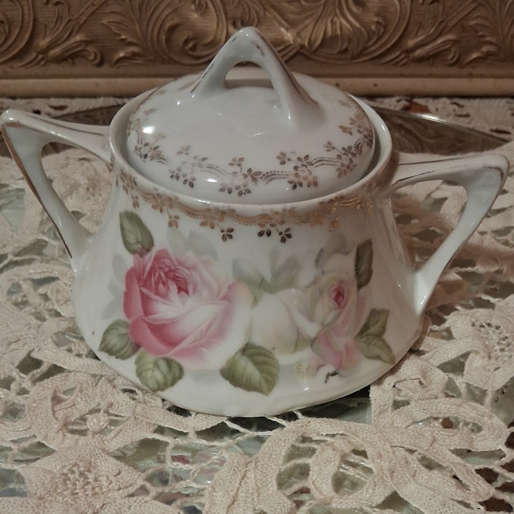 Delicate Porcelain Sugar Bowl